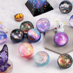 Space Bouncy Balls Bulk 32mm for Kids Party Favors - 6pcs or 12pcs