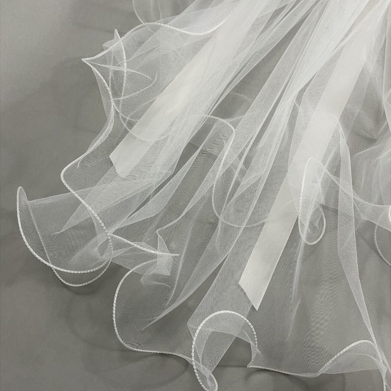 Ivory Tulle Bridal Veil Cape Shawl for Women