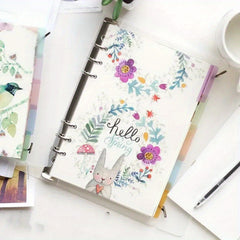 5pcs A5 A6 Binder Index Pages For 6 hole Loose leaf Notebook Divider