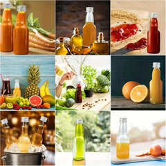 24pcs Mini Empty Bottles 60ml PET Bottles Reusable With Lids Funnel