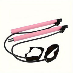 Pilates Bar with Tension Ropes for Full Body Fitness
