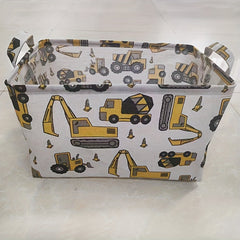 Canvas Waterproof Collapsible Clothes Organizer Basket With Handle