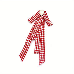 Houndstooth Ribbon Pre-tied Bow Tie Classic Necktie