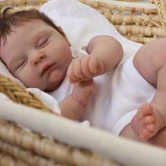 20in Soft Silicone Newborn Baby Doll w/ 3D Skin & Cloth Body Lifelike Gift