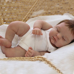 20in Soft Silicone Newborn Baby Doll w/ 3D Skin & Cloth Body Lifelike Gift