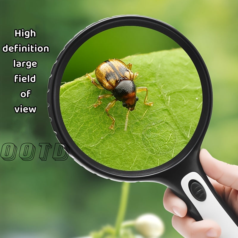 30X 60X Handheld Magnifying Glass With LED Lighting