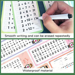 60 Sheets Math Flash Cards Set of 4, All Facts and Games, School Supplies