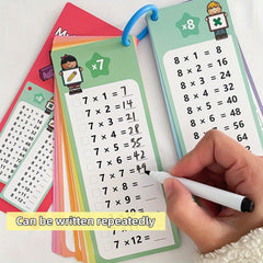 60 Sheets Math Flash Cards Set of 4, All Facts and Games, School Supplies