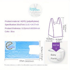 90pcs Scented Diaper Garbage Bags Nappy Collection Bags Thickened Vest Portable