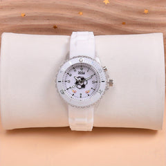 Boys' Soccer Sports Watch Dual LED Quartz Wristwatch Silicone Strap