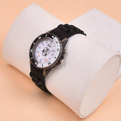 Boys' Soccer Sports Watch Dual LED Quartz Wristwatch Silicone Strap