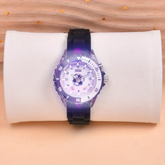 Boys' Soccer Sports Watch Dual LED Quartz Wristwatch Silicone Strap