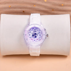 Boys' Soccer Sports Watch Dual LED Quartz Wristwatch Silicone Strap