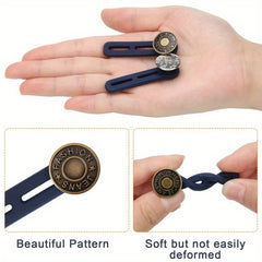 12pcs Waist Extension Buttons for Jeans & Pants, Adjustable Fit Easy to Use