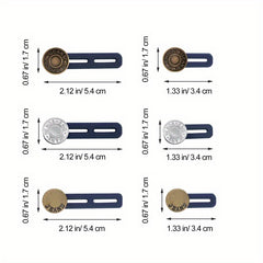 12pcs Waist Extension Buttons for Jeans & Pants, Adjustable Fit Easy to Use