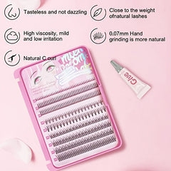 Individual Eyelashes Mixed 4 Types w/ Glue 296pcs