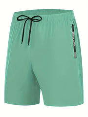 Men's Breathable Solid Shorts With Side Pockets