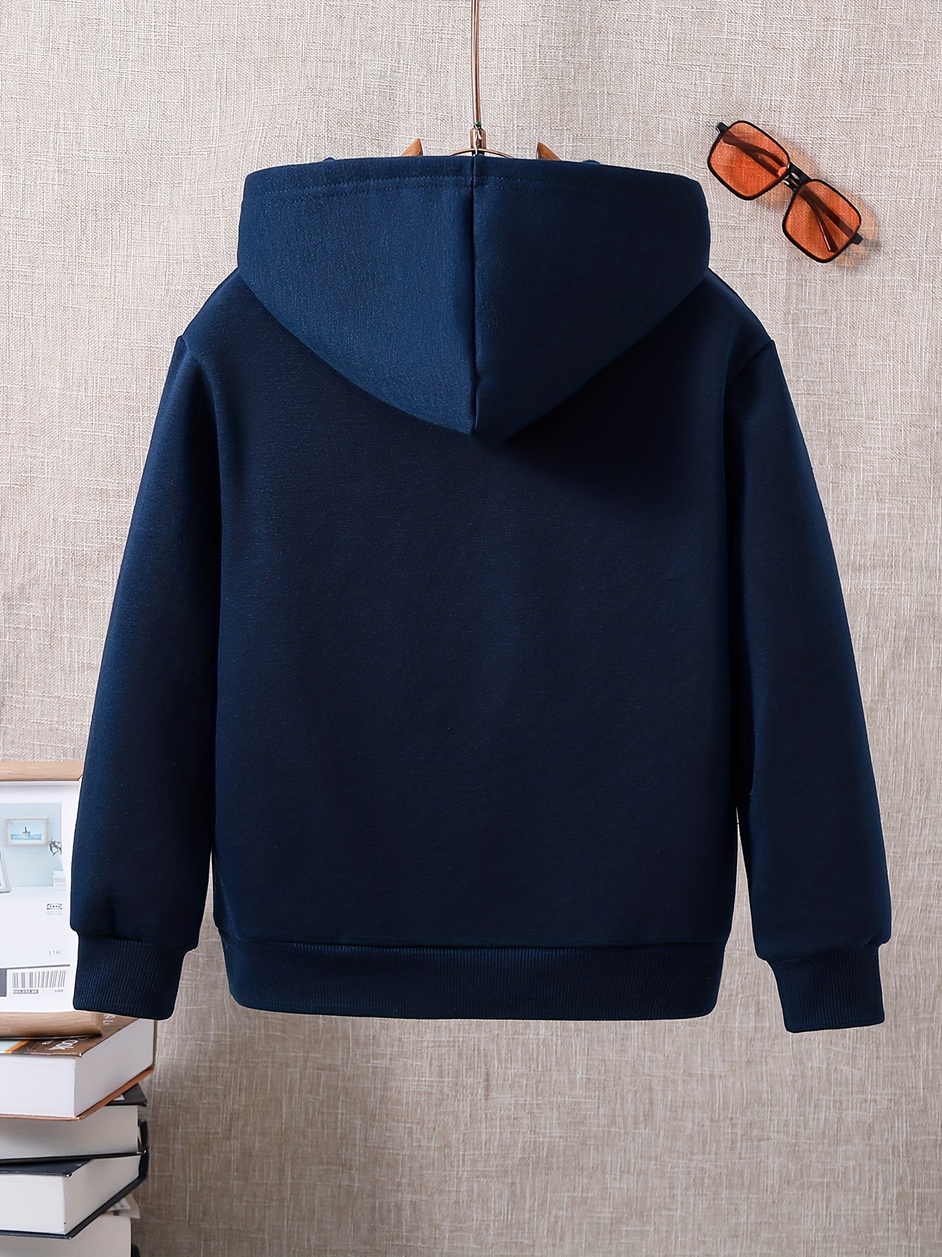 Boys Flower Print Hooded Sweatshirt for Spring Fall