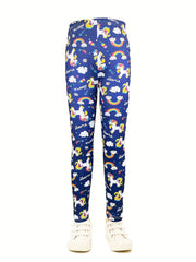 Girls Butterfly Graphic Stretch Yoga Leggings High Waist Slim Pants