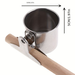 Stainless Bird Food Jar Parrot Mynah Feeder