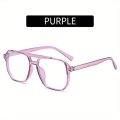 Transparent Computer Glasses Frame Women Men Anti Light Square Eyewear