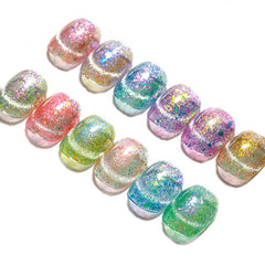 12 Colors Magnetic Gel Nail Polish - Colorful Holographic Cat Eye Gel