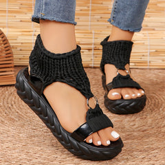 Braided Woven Platform Sandals Women's Sports Sandals