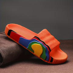 Men's Lightweight Block Slippers Open Toe for Spring & Summer