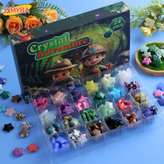 96pcs Mysterious Crystal Gemstone 24 Countdown Calendar Gift