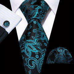 Barry Wang Paisley Jacquard Tie Set