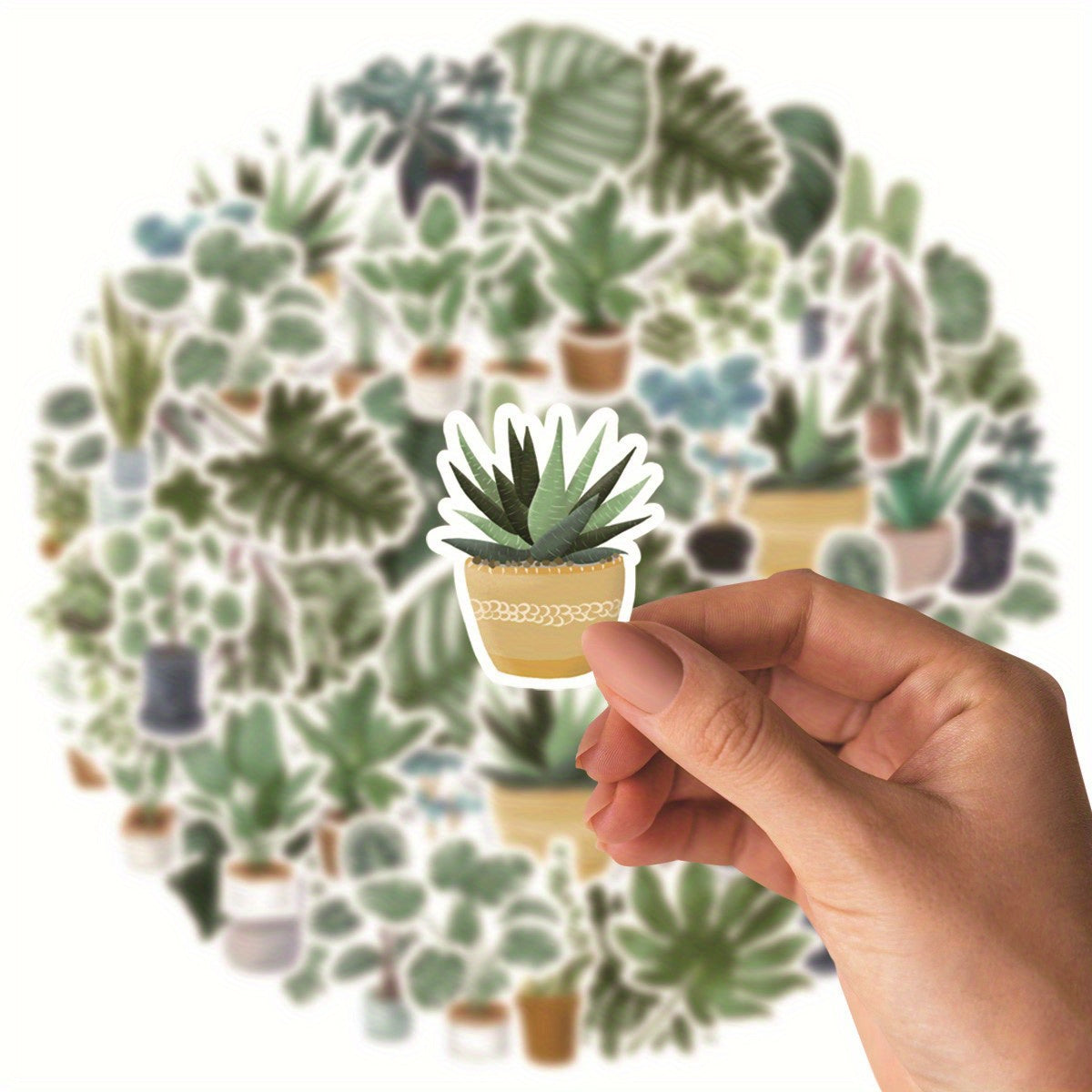 46pcs Tropical Green Plant Stickers for Scrapbooks Laptops Phones