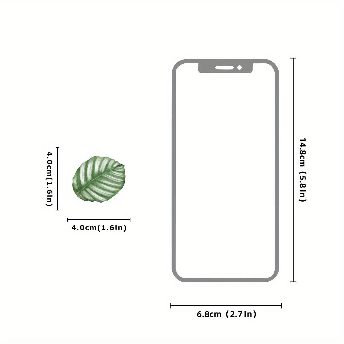 46pcs Tropical Green Plant Stickers for Scrapbooks Laptops Phones