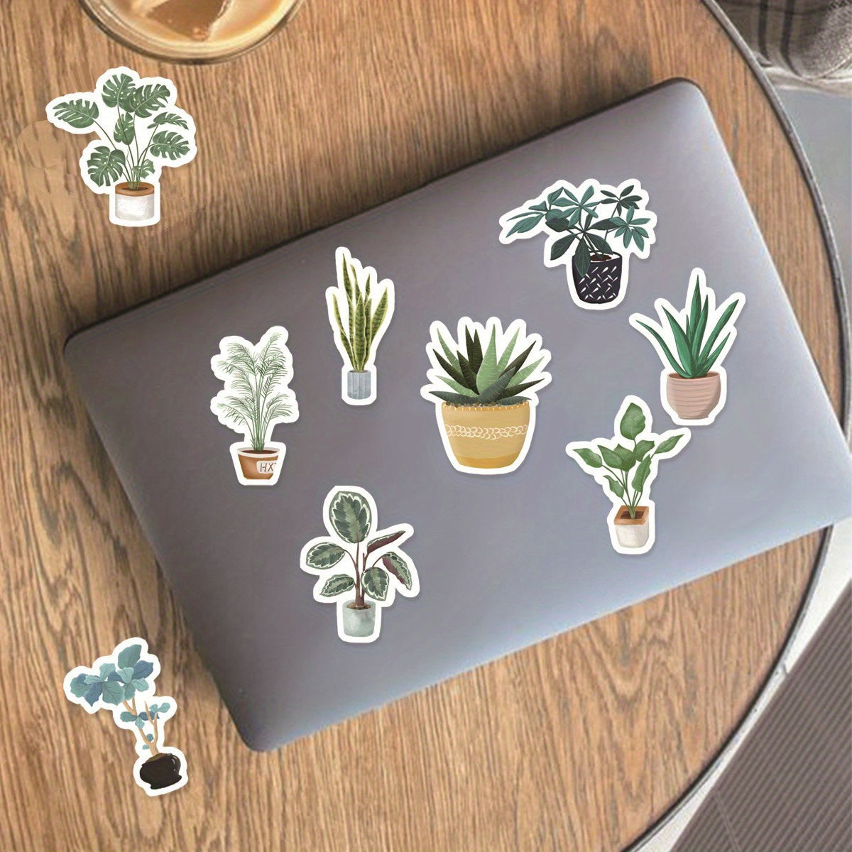 46pcs Tropical Green Plant Stickers for Scrapbooks Laptops Phones