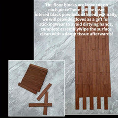 DIY Dollhouse Wood Grain Floor Kit