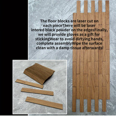 DIY Dollhouse Wood Grain Floor Kit
