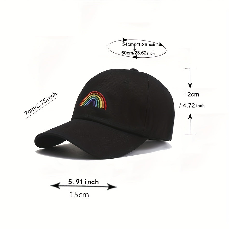 Rainbow Embroidery Baseball Cap