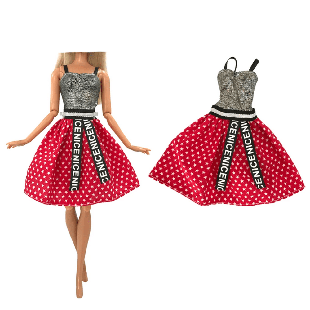 Doll Clothing Set - Princess and Casual Outfits with Accessories