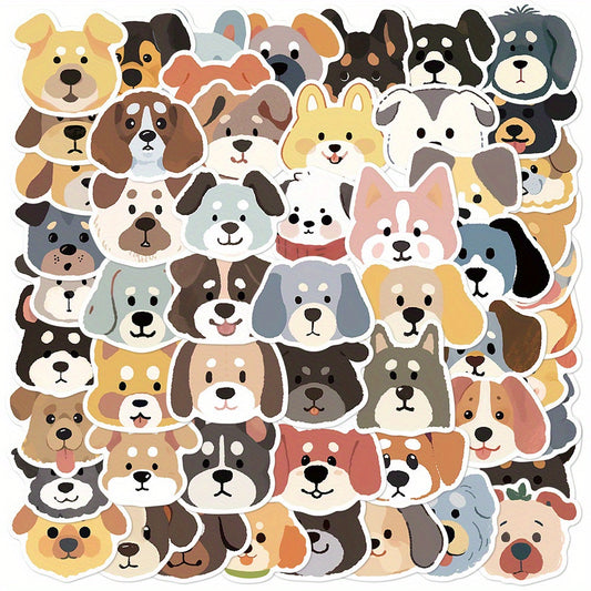 55pcs Dog Meme Sticker Pack Waterproof Cartoon Decals for DIY Projects