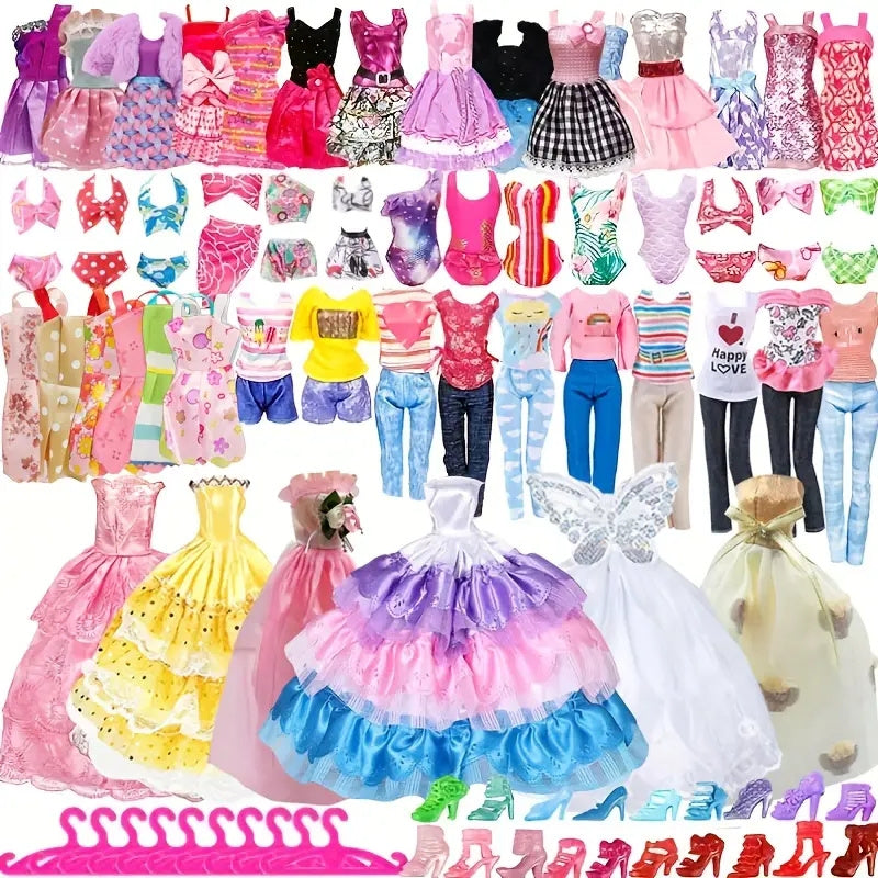 50pcs Doll Clothes and Accessories Kit for 11.5 Inch Dolls
