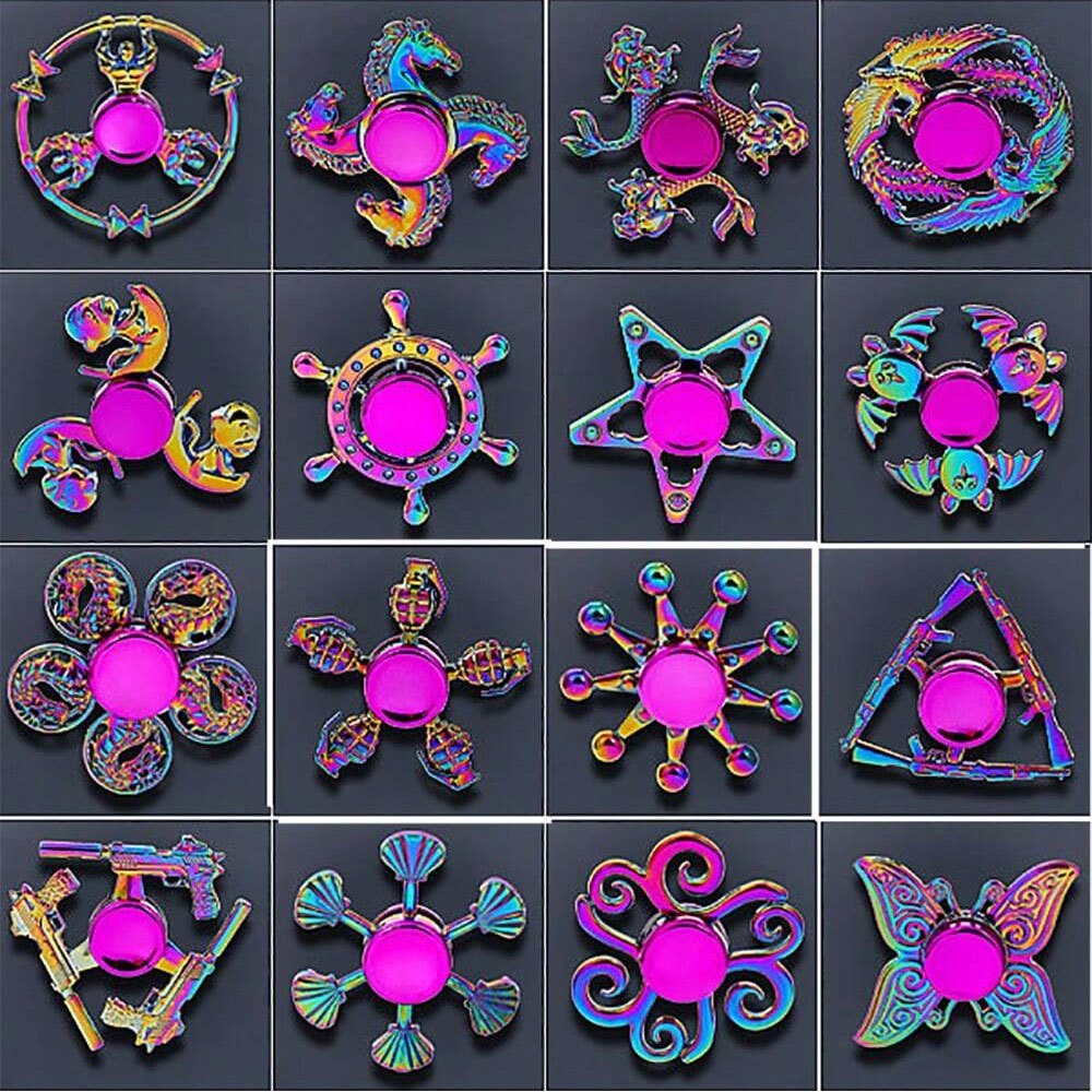 Colorful Metal Hand Spinner Toy Zinc Alloy Finger Gyroscope