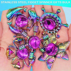 Colorful Metal Hand Spinner Toy Zinc Alloy Finger Gyroscope