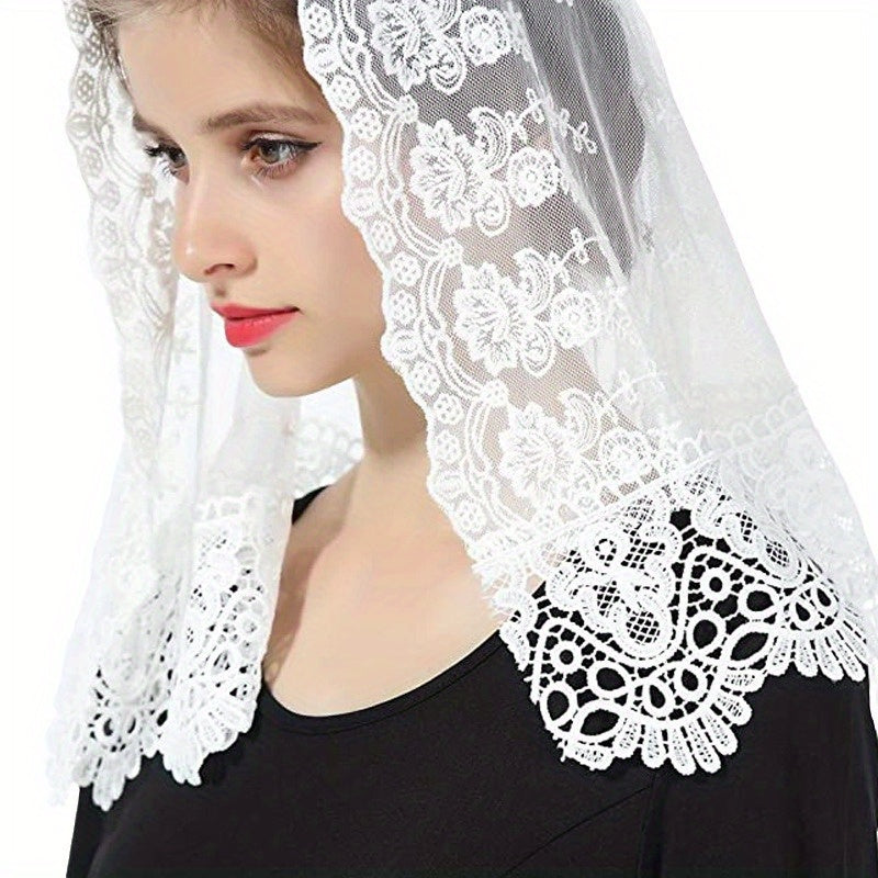 Floral Lace Mantilla Shawls for Women - Romantic & Bridal Veils