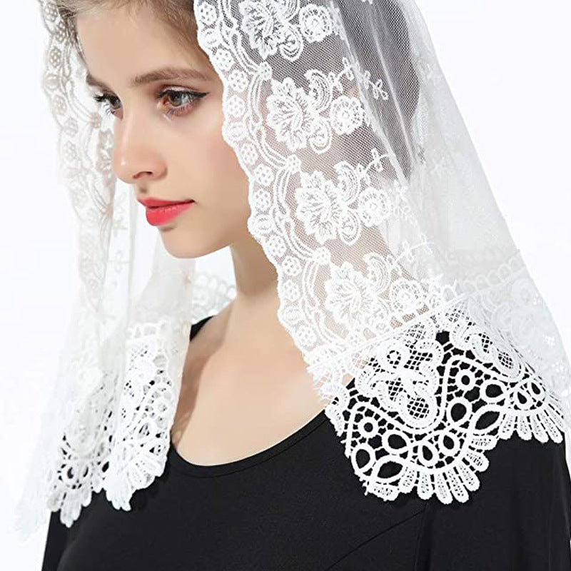 Floral Lace Mantilla Shawls for Women - Romantic & Bridal Veils