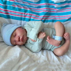 19inch Silicone Asleep Reborn Doll w/ 3D Skin Veins & Soft Body Dress Up Toy