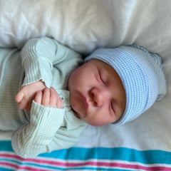 19inch Silicone Asleep Reborn Doll w/ 3D Skin Veins & Soft Body Dress Up Toy