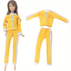 Doll Sports Clothes Coat Trousers Casual Wear For 11.5 In Doll Outfit