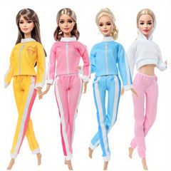 Doll Sports Clothes Coat Trousers Casual Wear For 11.5 In Doll Outfit