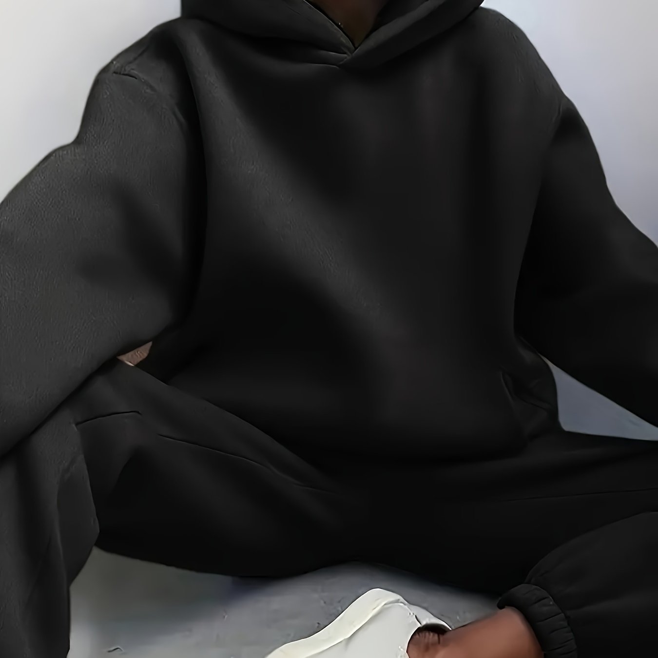 Women's Solid Hoodie & Joggers 2 Piece Set