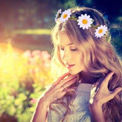 12pcs Multicolor Flower Garland Headbands for Wedding Party