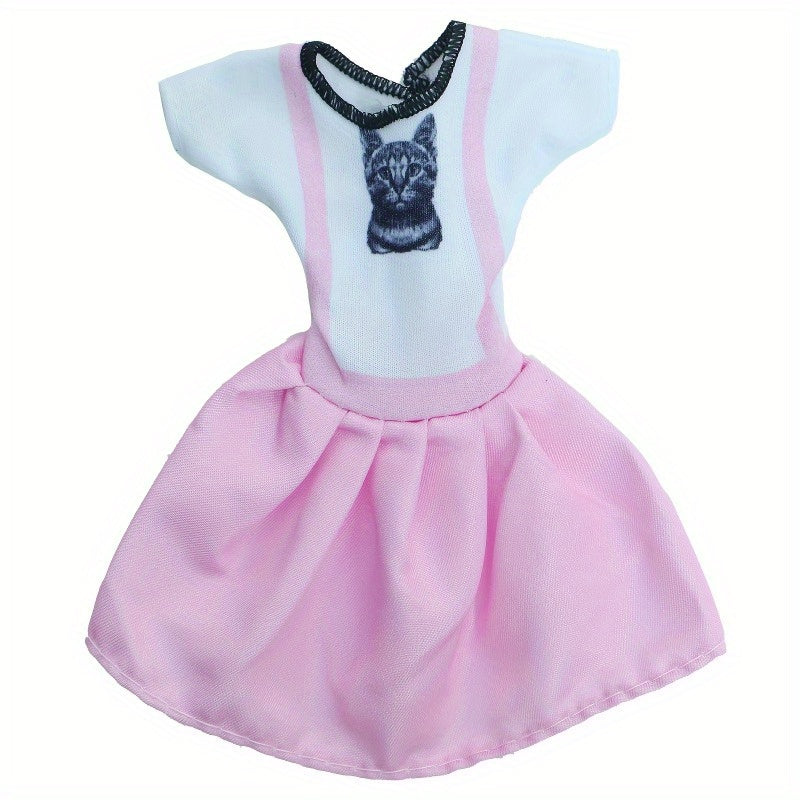 Rainbow Plush Doll Coat & Skirt Set - Fashionable Accessories for 30 Dolls